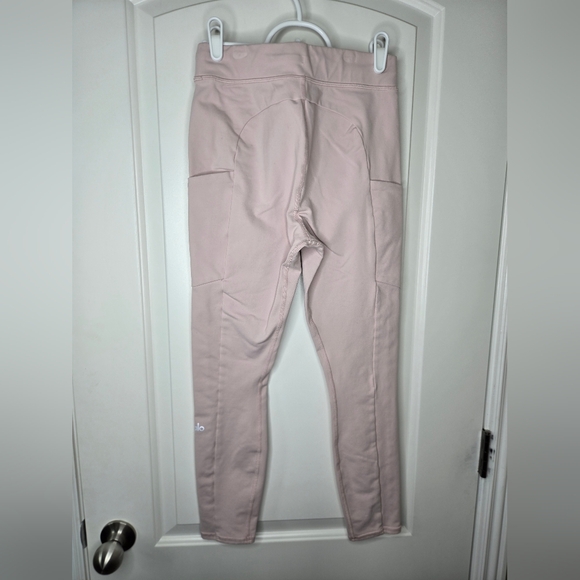 30. Alo Yoga 7/8 High-Waist Checkpoint Leggings – Light Pink – Size Small - Picture 2 of 6